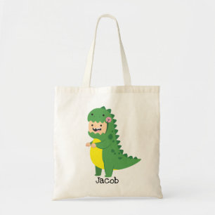 Dinosaur Bus eller godis Bag Halloween Tygkasse