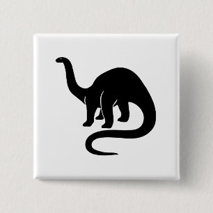 Dinosaur Button Black Knapp