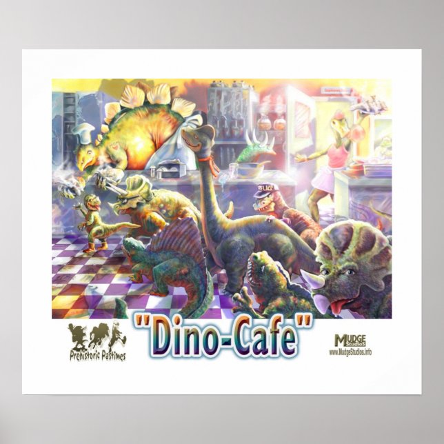 Dinosaur Cafe Poster (Framsidan)