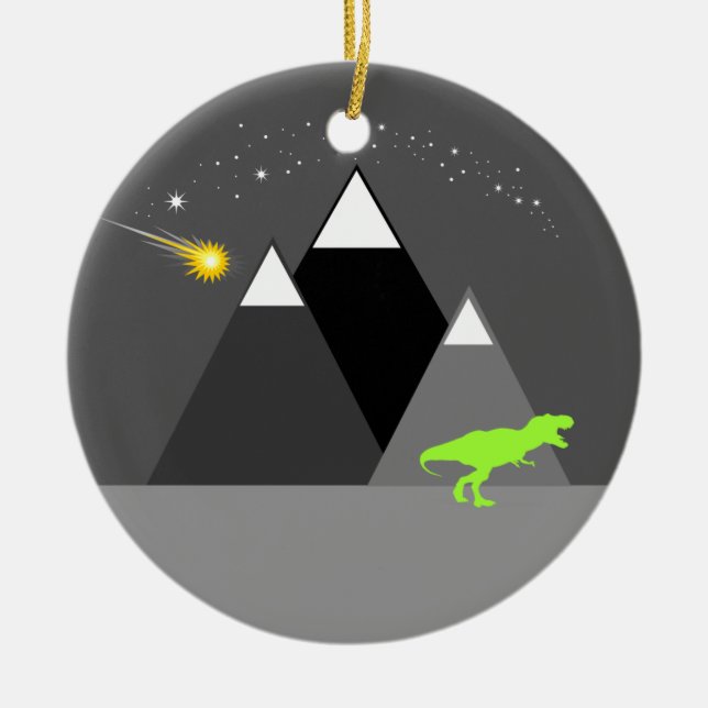 Dinosaur Chaser Julgransprydnad Keramik (Framsidan)