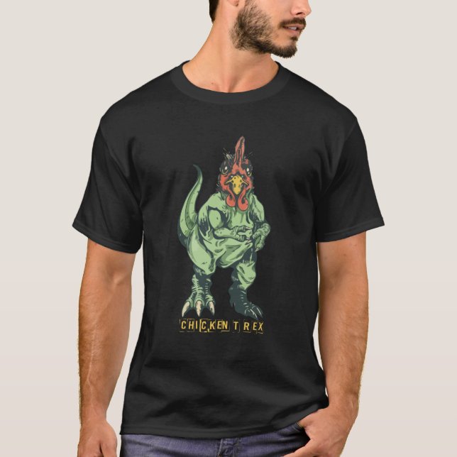Dinosaur Chicken Älskare Funny T Shirt (Framsida)