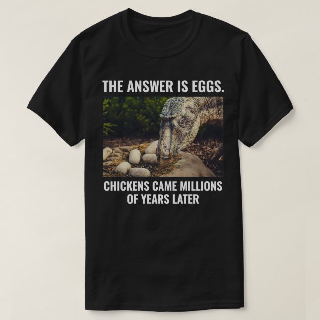 Dinosaur Chicken Egg Funny som säger 1 T Shirt (Design framsida)