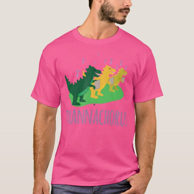 Dinosaur Chorus Choir Singing Music Musicia T Shirt (Framsida)