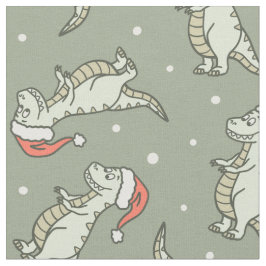Dinosaur Christmas Boy Santa Claus Dino T-Rex Sage Tyg