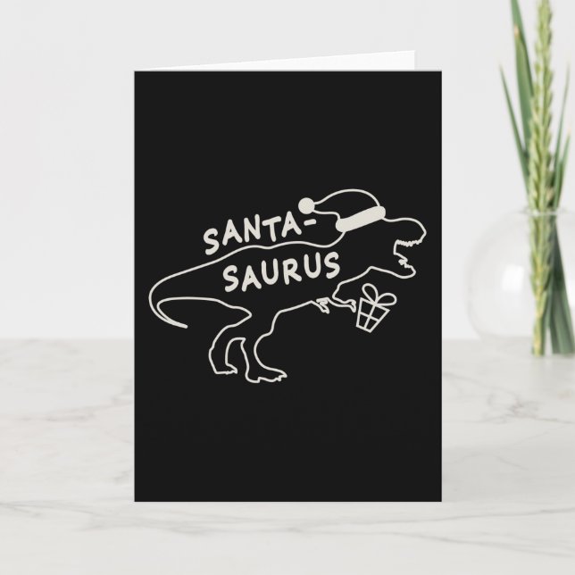 Dinosaur Christmas Kid Gift, Family Xmas Costumes Kort (Framsida)
