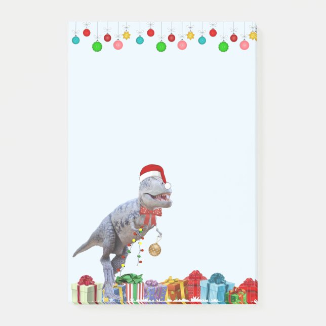 Dinosaur Christmas Post-it Block (Framsida)