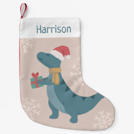 Dinosaur Christmas Stocking Liten Julstrumpa