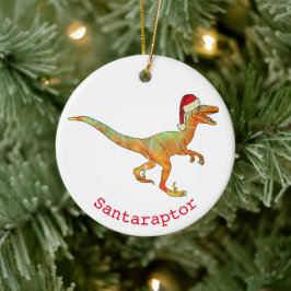 Dinosaur christmas Tomraptor Julgransprydnad Keramik