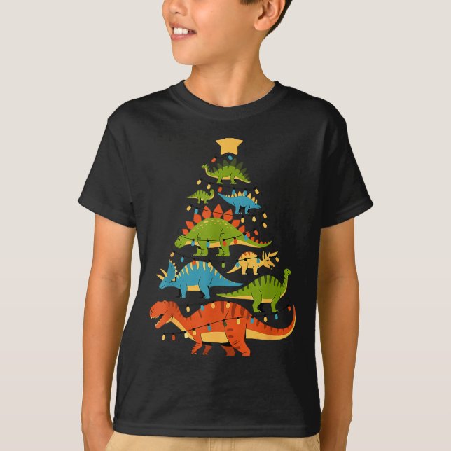 Dinosaur Christmas Tree Dino Trex Dinosaur Lover C T Shirt (Framsida)