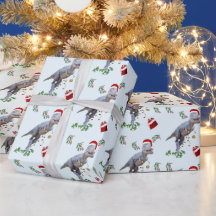 Dinosaur Christmas Wrapping Paper Roll