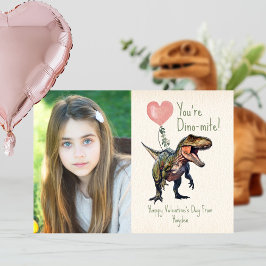 Dinosaur Classroom Valentine Photo Kort