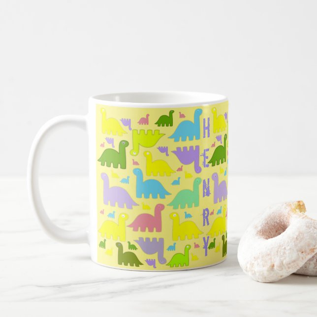 Dinosaur Colorful Mugg (Med munk)