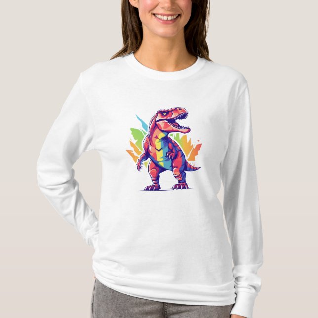 Dinosaur Colorful T Shirt (Framsida)