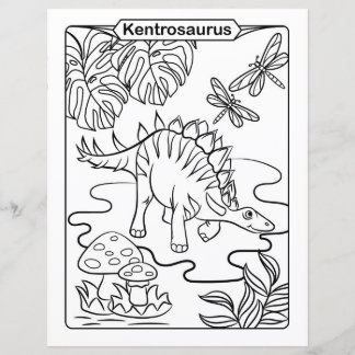 Dinosaur Coloring Page - Kentrosaurus