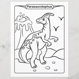 Dinosaur Coloring Page - Parasaurolophus