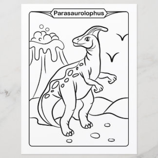 Dinosaur Coloring Page - Parasaurolophus