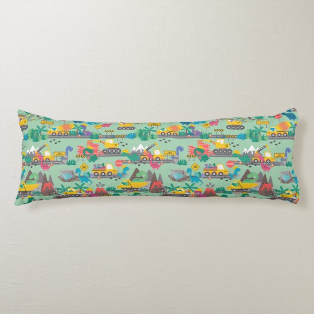 Dinosaur Construction Kids Kroppskudde (Framsidan)