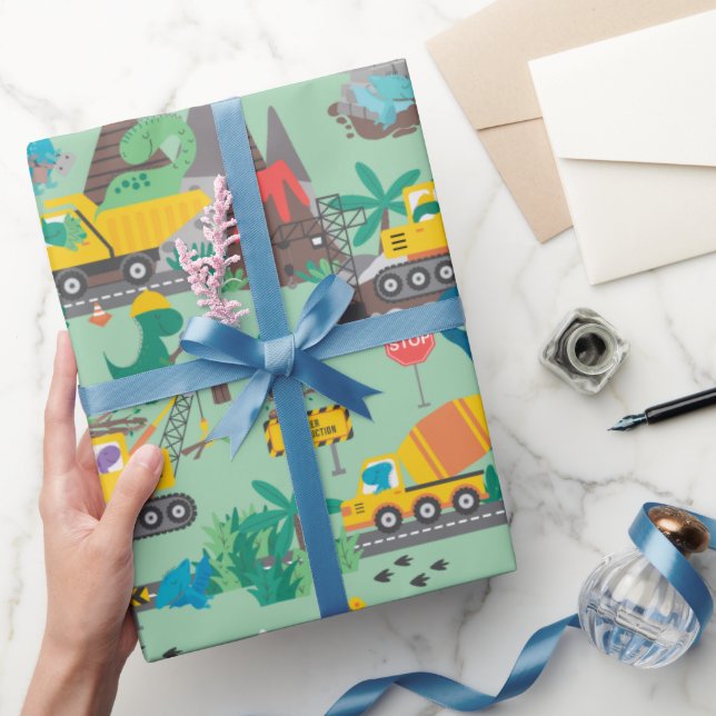 Dinosaur Construction Kids Presentpapper (Gifting)