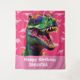 Dinosaur Coola T Rex Rosa - bakgrund