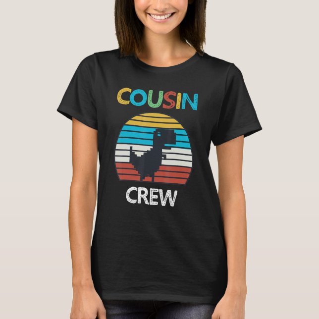 Dinosaur Cousin Crew  Toddler Girls Boys Squad Fam T Shirt (Framsida)