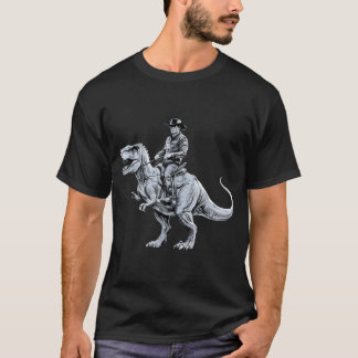 Dinosaur Cowboy Cowgirl Westernare Land T Shirt