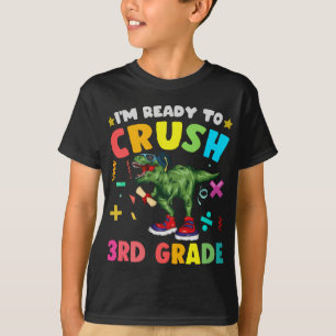 Dinosaur Crush 3rd Klass Dino First Day Boys Trex T Shirt