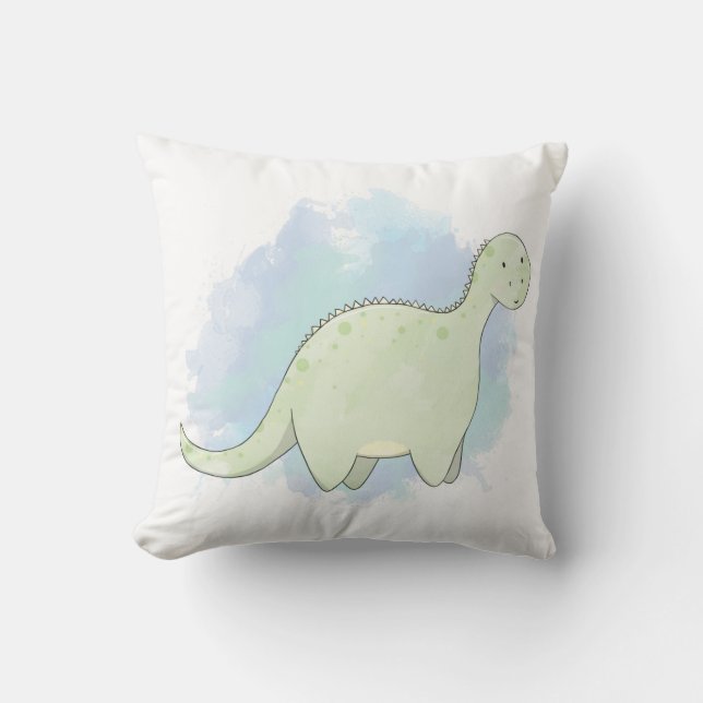 Dinosaur Cushion - Dipladocus (förskola, barn) Kudde (Framsida)