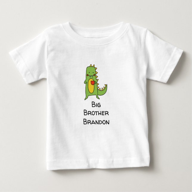 dinosaur customised baby boy t-shirt tee (Framsida)