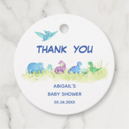 Dinosaur Cute Baby Shower Tack Gåvor Etiketter