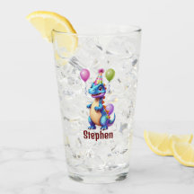 Dinosaur, Cute Blue födelsedagsdag