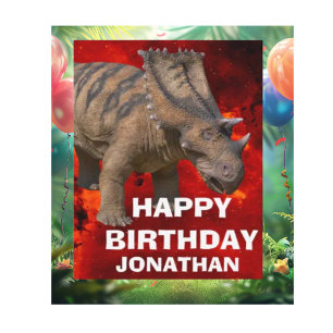 Dinosaur Cute Children FÖDELSEDAGSFEST Card Kort