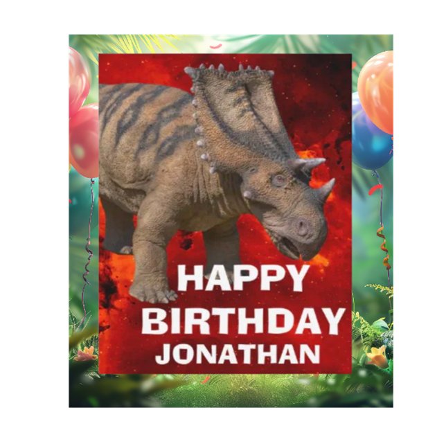 Dinosaur Cute Children FÖDELSEDAGSFEST Card Kort (Imagine the look on their face when they receive this dino-mite card )