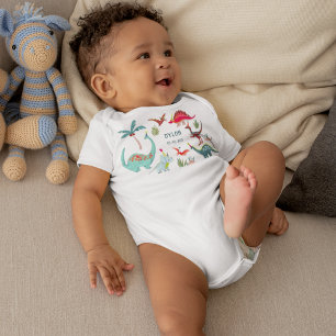 Dinosaur Cute Dino-pojken Namn T Shirt