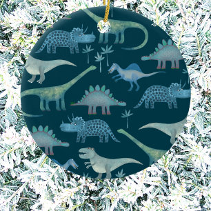 Dinosaur Cute Julgransprydnad Keramik