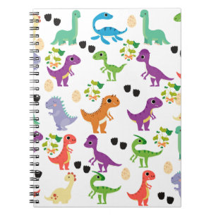 Dinosaur Cute Spiral fotoportbok Anteckningsbok