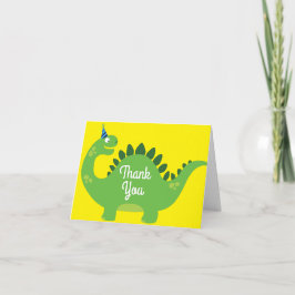 Dinosaur Cute Tack 1:a födelsedagskort Kort