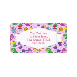 Dinosaur Cuteness Kawaii Extravaganza Adressetikett