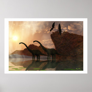DINOSAUR DAWN PRINT POSTER