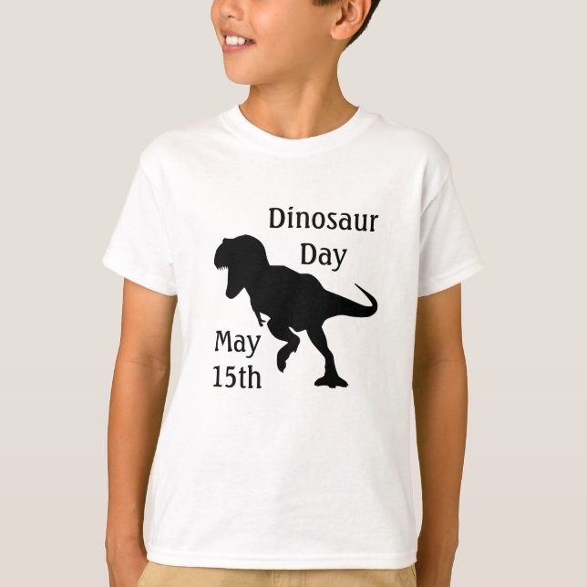 Dinosaur Day May 15 Coola Barn Helgdag Shirt T (Framsida)