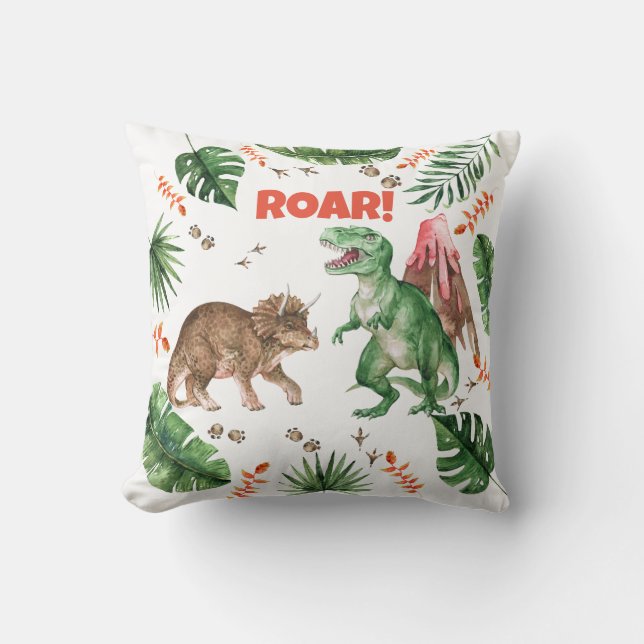 Dinosaur Dekorativ kudde Dino Theme Dekorativ kudd (Framsida)