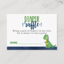 Dinosaur Diaper Raffle Biljett bjudande in Tilläggskort