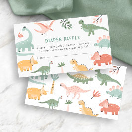 Dinosaur Diaper Raffle Tilläggskort