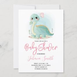 Dinosaur Dino Baby Shower-inbjudan Inbjudningar