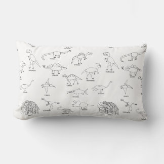 Dinosaur Dino Kids, dvs. en minimalistisk Cute Edu Lumbarkudde