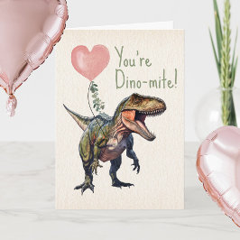Dinosaur Dino-mite Klassrumsvalentin  Kort