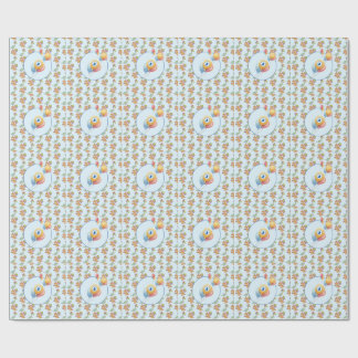 Dinosaur dino party barns födelsedag blue lustigt presentpapper