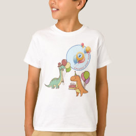 Dinosaur dino party barns födelsedag blue lustigt t shirt