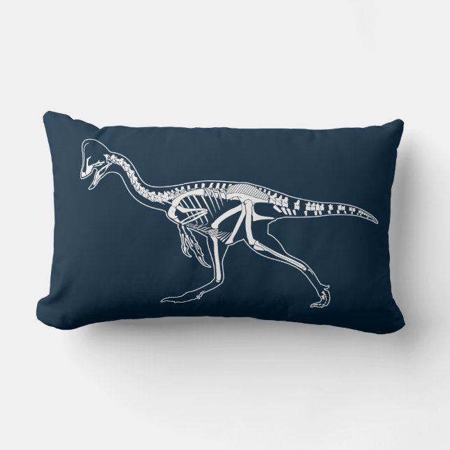 Dinosaur Dino, Saurus skelettillustration Lumbarkudde (Framsida)