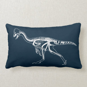 Dinosaur Dino, Saurus skelettillustration Lumbarkudde
