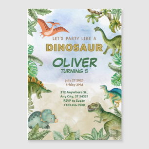 Dinosaur Dino T-rex Birthday Investigations Magnet